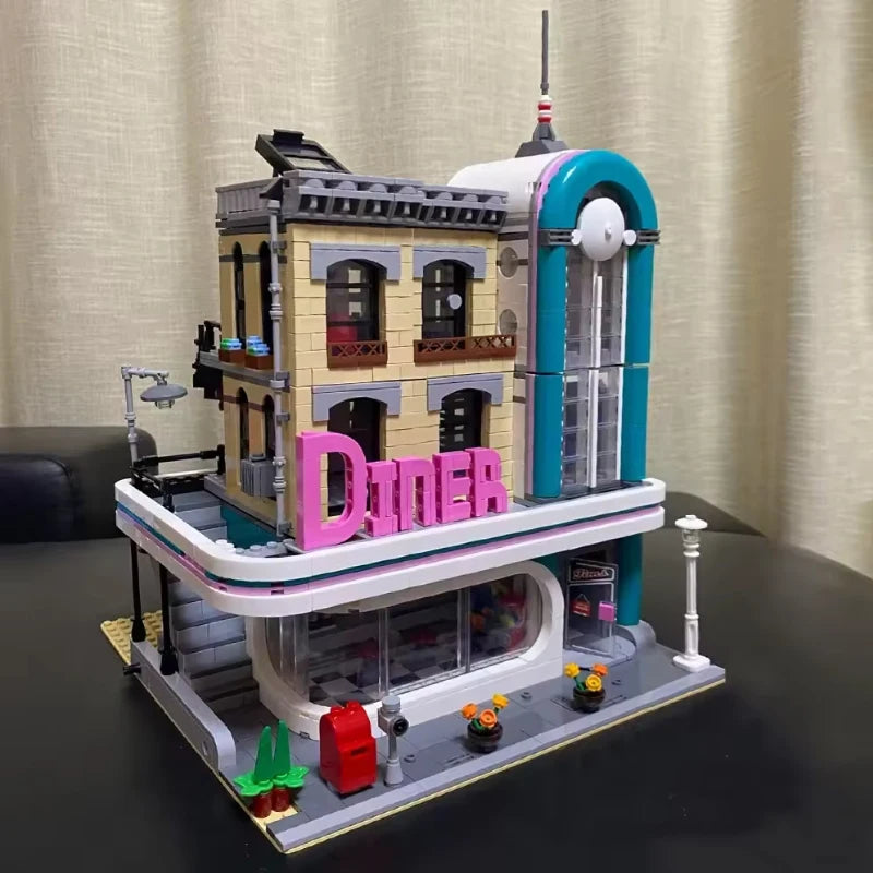 Creatoring Expert Brick Bank Detective's Assembly Square Model MOC Street View Building Blocks Toys 10255 10251 10211 10185 - CADA BRICKS®