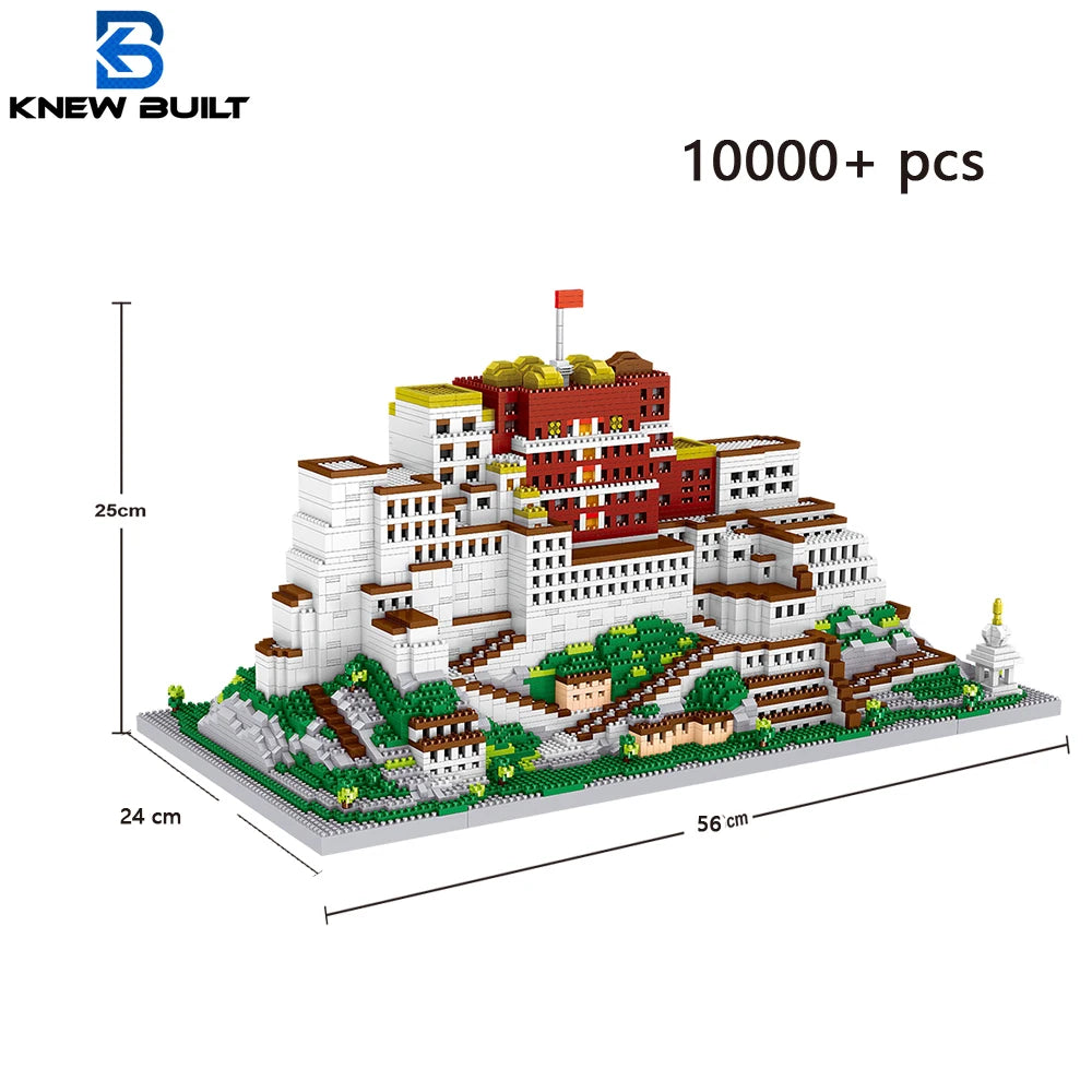 10000 sztuk cegieł Pałac Potala 3D plastikowy model architektoniczny mikro klocki dla dorosłych klocki budowlane zestawy zabawek montaż dekoracji