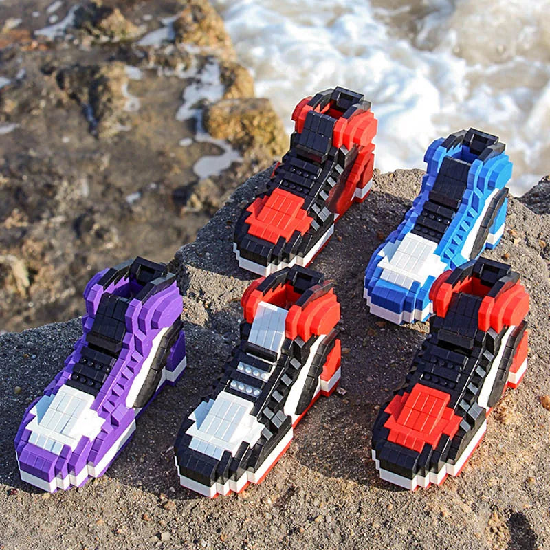 DIY Mini Building Block Boys Sport Basketball Shoes Sneakers Model Anime Buliding Bricks Toys Assembly For Blocks Toy Kids Gifts - CADA BRICKS®