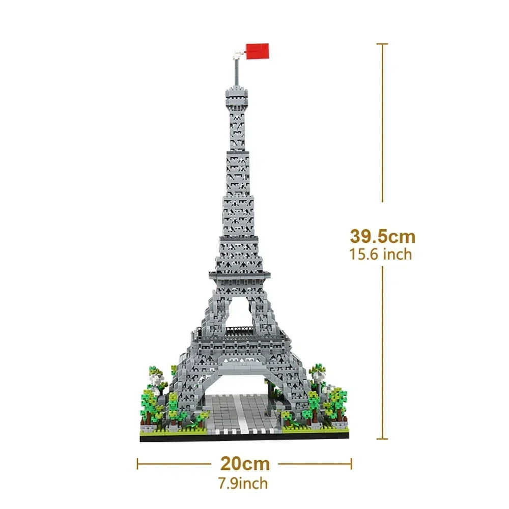 Knew Built 3 Size Choice Paris Eiffel Tower Micro Mini Building Blocks Toy France’s Pride Collectible Decoration and Gift-Worthy - CADA BRICKS®