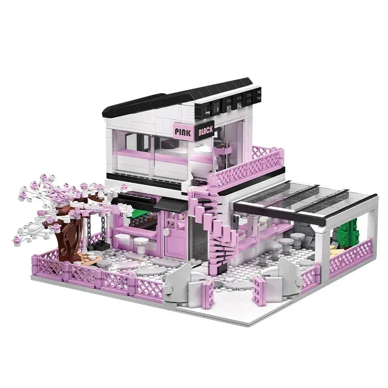 Creative City Japanese Style Range Single-family Villa flower house Building Blocks Architecture Bricks Toys for Kid Gifts