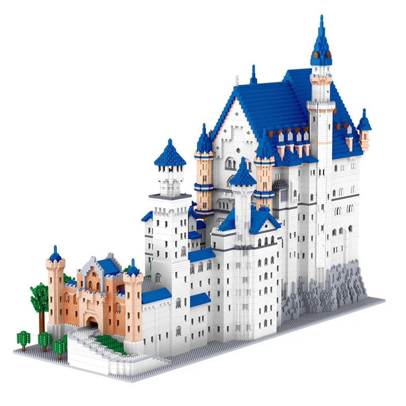 NOWOŚĆ ZBUDOWANY Ogromny nowy zamek z kamienia łabędzia Mikro mini klocki dla dorosłych Ogromne zestawy zabawek architektonicznych do samodzielnego montażu Diamentowe klocki konstrukcyjne