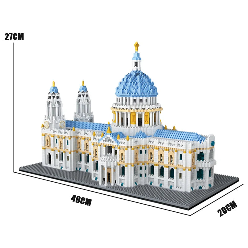 7053 Pcs City Mini St Paul Cathedral Architecture Building Blocks Famous Castle Moc Bricks Educational Gifts Toys For Children - CADA BRICKS®