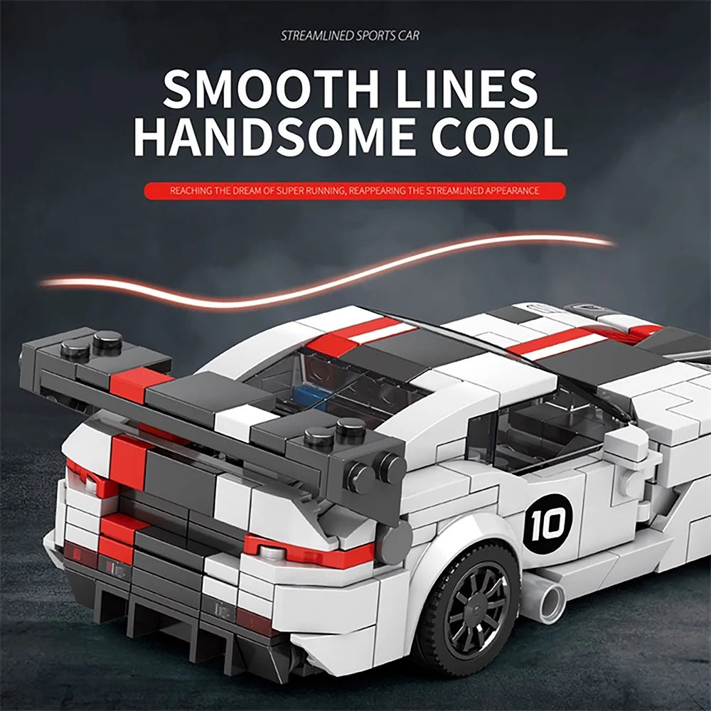 Race Car Toy Model Building Blocks Set for Adults, Collection Speed Car Vehicle Building Kit, Gift for Kids, Boys Girls 8-12 - CADA BRICKS®