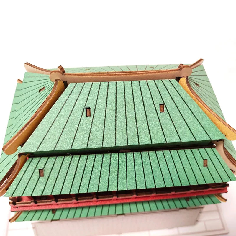 Yueyang Tower Miniature Building Block - Wooden Construction Assembly Model Kit Chinese Architecture Craft Ornament