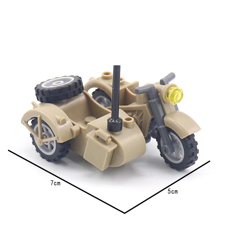 Military Weapons Guns Mortar Special Forces Police SWAT Gangster Jeeps Off-Road Armored Vehicle Model Soldier Building Block Toy