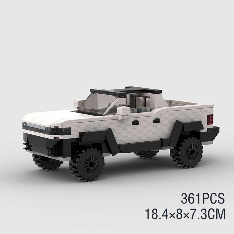 City Truck Vehicle Pickup Heavy Cargo Transport Model Building Blocks Machinery Shop Van Creative Carriage Harvester Car Kid Toy - CADA BRICKS®
