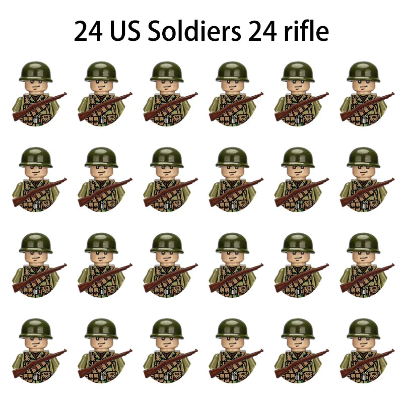 Military Building Blocks, Figures, Action Figures, Toys, Mini Dolls, Soldier Characters, Children's Toys, National Army Phalanx - CADA BRICKS®