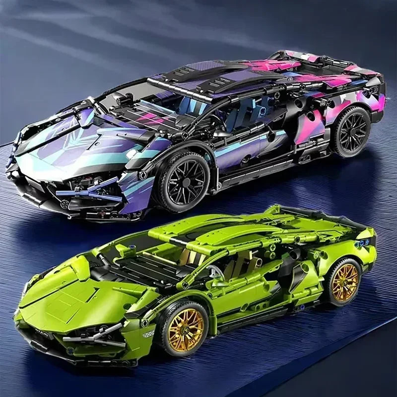 TOYLINX 1280Pcs Technical Building Blocks Racing Car Model Remote Control Electric RC Car Version Optional Construction Toys