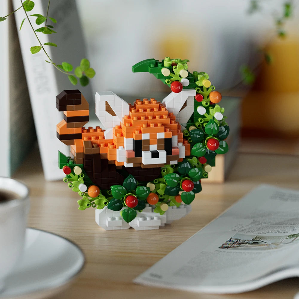 Mini Dog Cat panda raccoon Cute Pet Small Building Block Model Series Ornaments Children's Toy Christmas Birthday Gifts for Kids - CADA BRICKS®