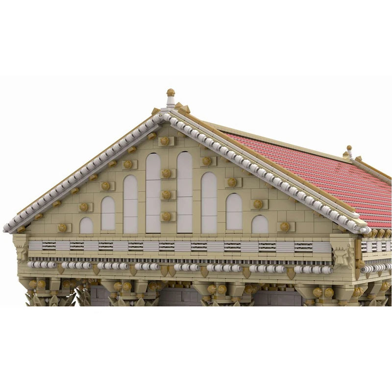 Moc Building Blocks Ancient Roman Temple Model Technology Bricks DIY City Street View Construstion Assembly Toy Holiday Gift