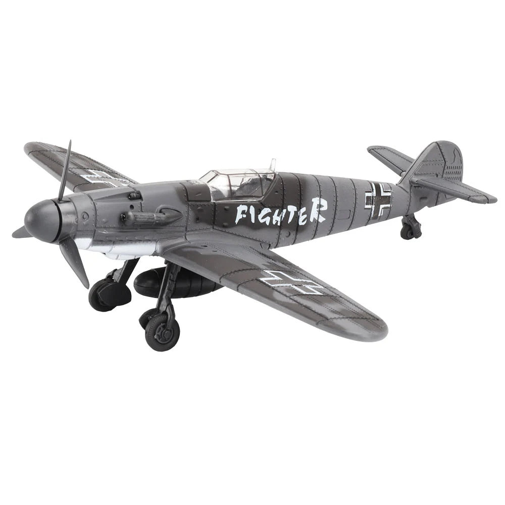 ViiKONDO Aircraft Toy Model Building Kit 1/49 WWII German BF109 Fighter Warplane DIY Assembly Fun Kid Airplane Gift Office Decor