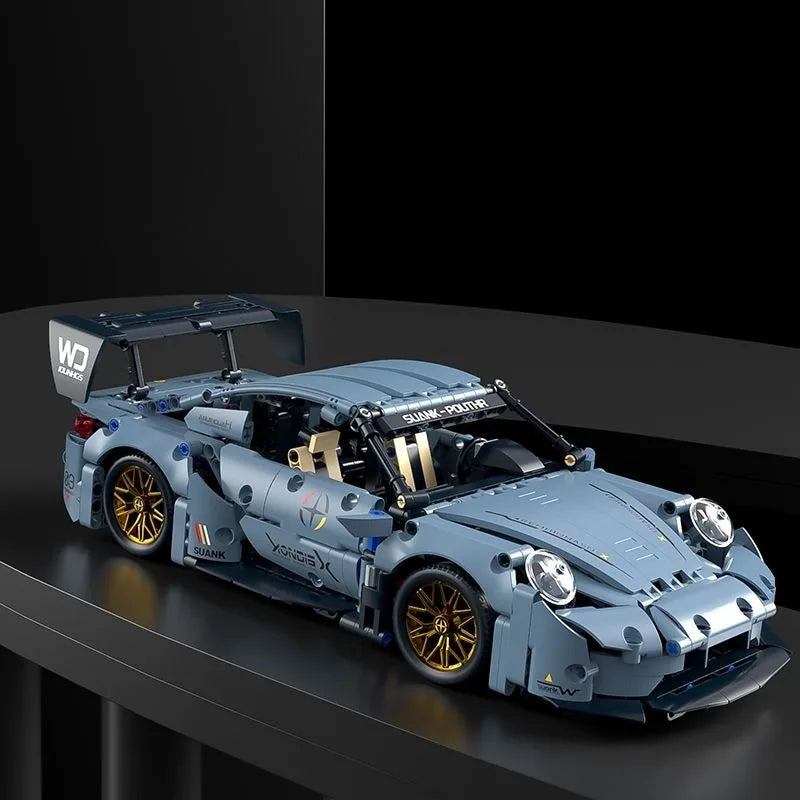 Technical Racing Sport Car Model Building Blocks technic adults 1:14 DIY Supercar Brick Puzzle Toys Kid Adult Gift(1200+granule)