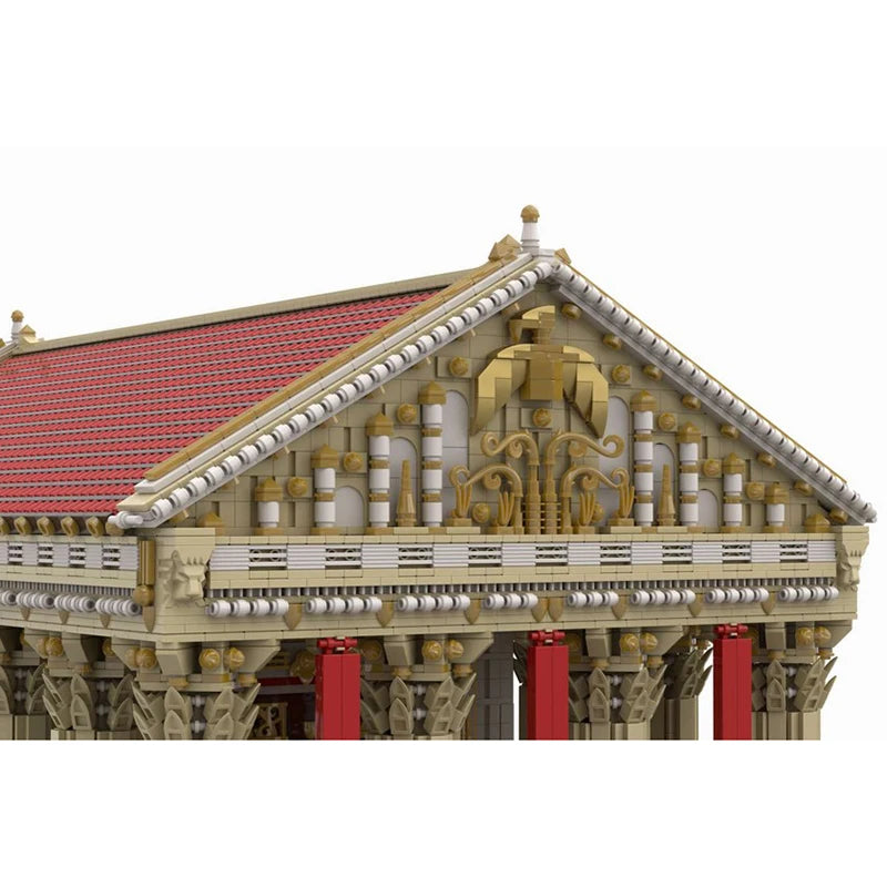 Moc Building Blocks Ancient Roman Temple Model Technology Bricks DIY City Street View Construstion Assembly Toy Holiday Gift