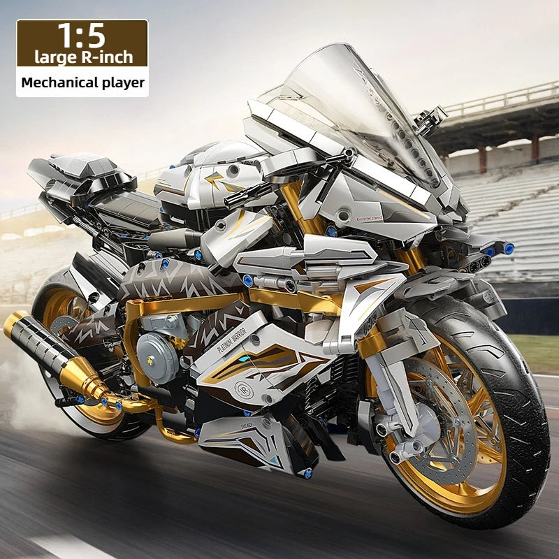 TOYLINX Alloy Motocykl Dekoracje na Pulpit 2045 SZTUK Wyścigowe Klocki Model Zabawki Dla Dzieci Boże Narodzenie Wielkanoc Świąteczny Prezent