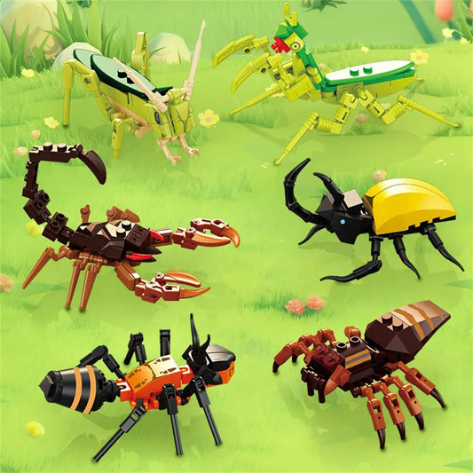 Moc Insect Animal Model Bee Ant Butterfly Cricket Grasshopper Set Building Blocks Diy Children Puzzle Assemble Toys Boy Kid Gift - CADA BRICKS®