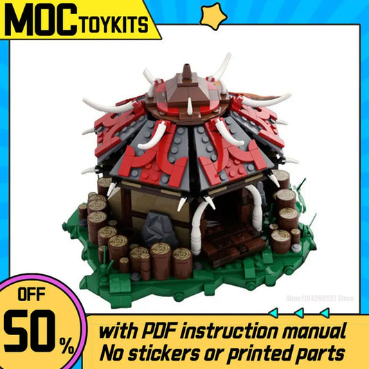 689PCS Building Blocks WOW Fantasy Orc Barracks Castle Architecture Model MOC-57406 Set Assembly Toys Christmas Gift