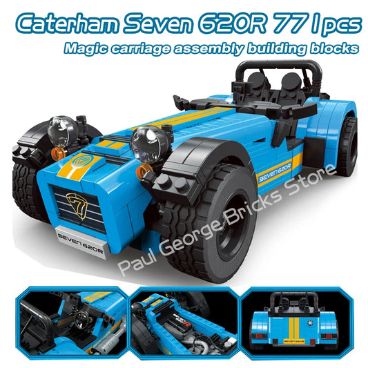 771pcs High-Tech Series Retro Caterham 620R Building Blocks Vintage Car Model Technical Bricks Toys For Boys Children Gifts