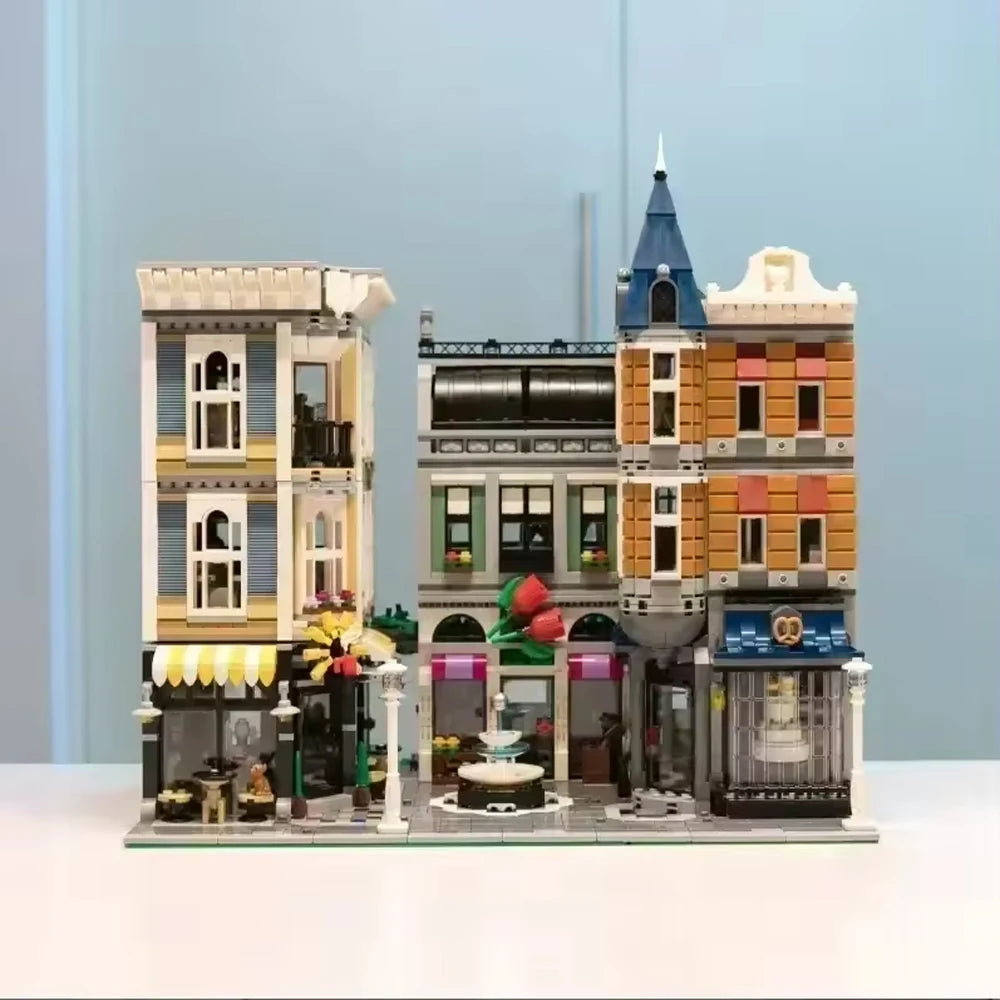 Creatoring Expert Brick Bank Detective's Assembly Square Model MOC Street View Building Blocks Toys 10255 10251 10211 10185 - CADA BRICKS®