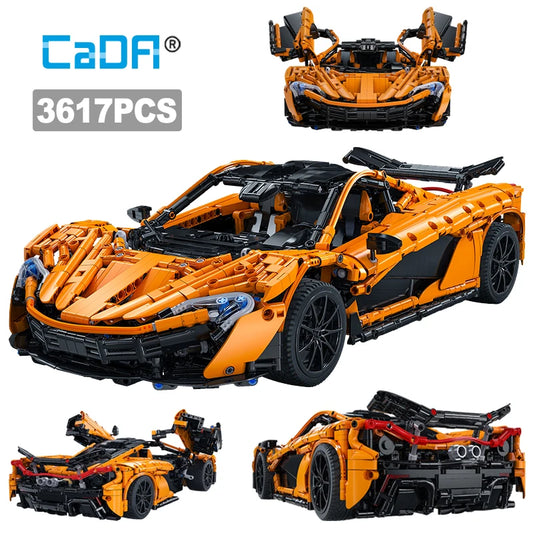 Cada 1:10 MOC Designer Pvdb Smiling Assassin Super Racing Car Model Building Blocks V8 Cylinder Car Speed Vehicle Toys for Kids - CADA BRICKS®