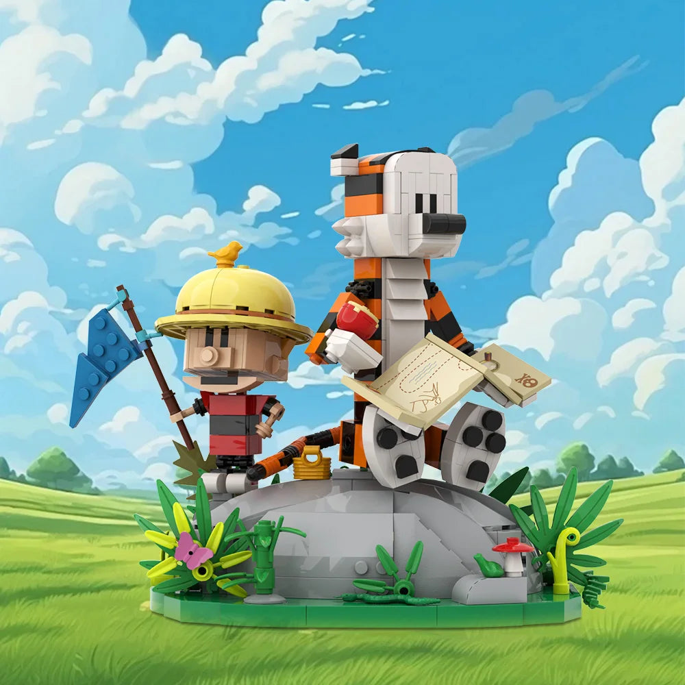 Moc Calvined and Hobbes Building Blocks Classic Comic Book Figure DIY Model Bricks Children Educational Toys Collect gifts - CADA BRICKS®