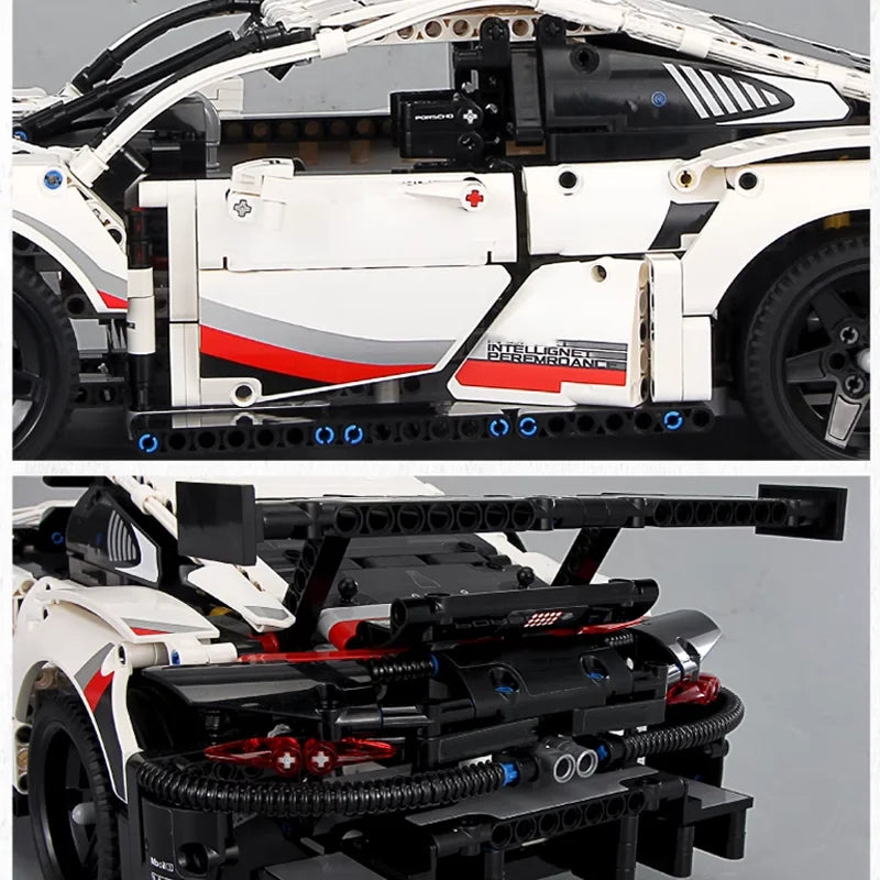1580PCS Technical Racing Car 42096 Mechanical Group Sets Building MOC Vehicle Authentic Detail Model Car Build Display Gift Toys