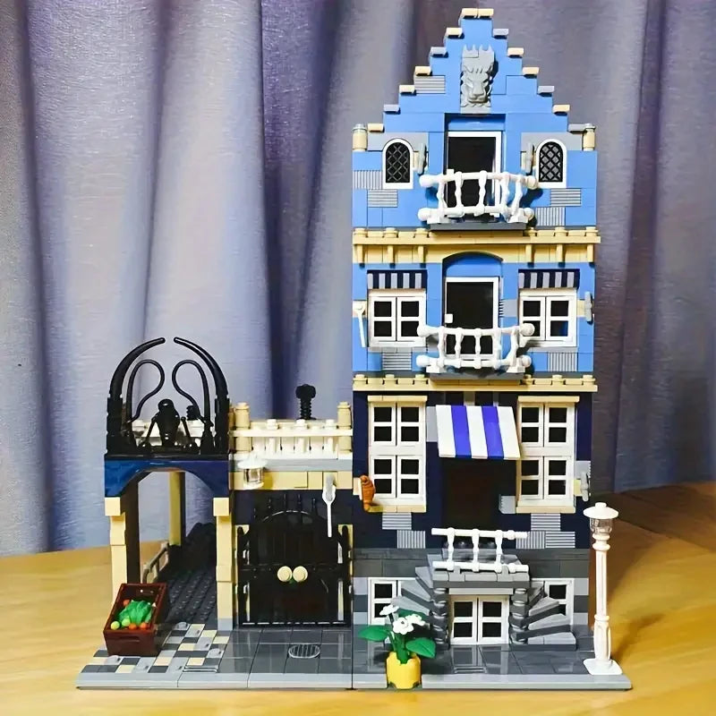 Creatoring Expert Brick Bank Detective's Assembly Square Model MOC Street View Building Blocks Toys 10255 10251 10211 10185 - CADA BRICKS®