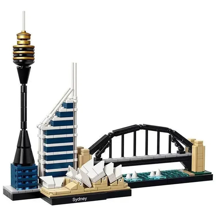Architektura Paryż Dubaj Londyn Sydney Chicago Szanghaj Zestaw klocków Klasyczne miasto Model Zabawki dla dzieci Prezent