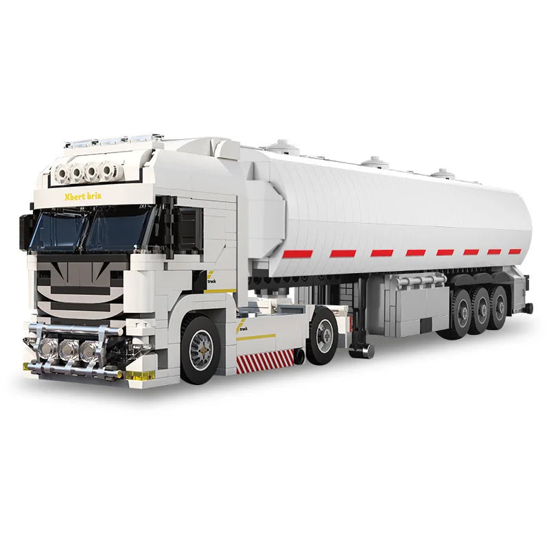 421PCS European Truck Head Building Blocks Connectable Container Trailer Model Bricks Educational DIY Toys For Children's Gifts