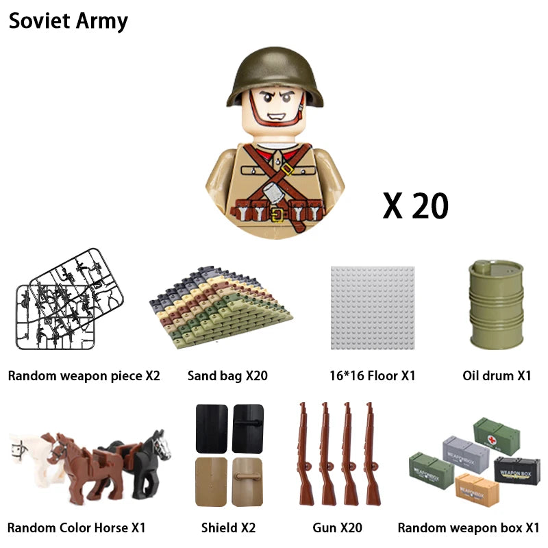 Military Building Blocks, Figures, Action Figures, Toys, Mini Dolls, Soldier Characters, Children's Toys, National Army Phalanx - CADA BRICKS®