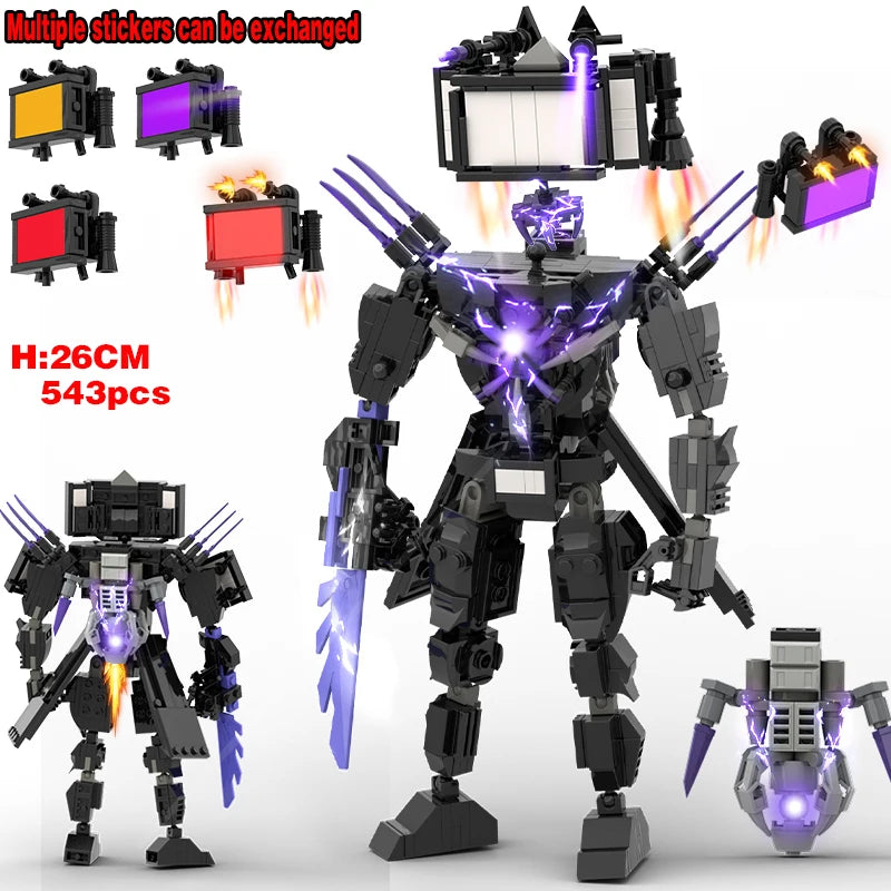 Christmas toys Skibidi Toilet The Audio Man and TV Titan Man Speakerman Moc Building Blocks For Toys DIY Bricks Toy Set - CADA BRICKS®