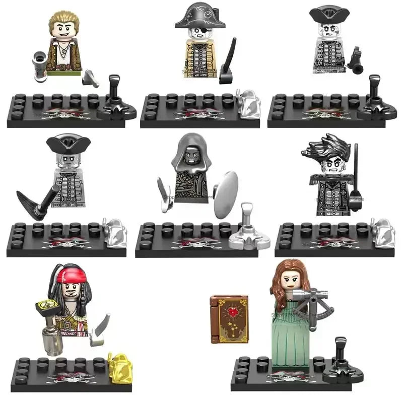 WW2 Mini Military Imperial Navy Soldier Building Blocks Caribbean Pirates Figures Bricks Educational Toys For Boy Christmas Gift
