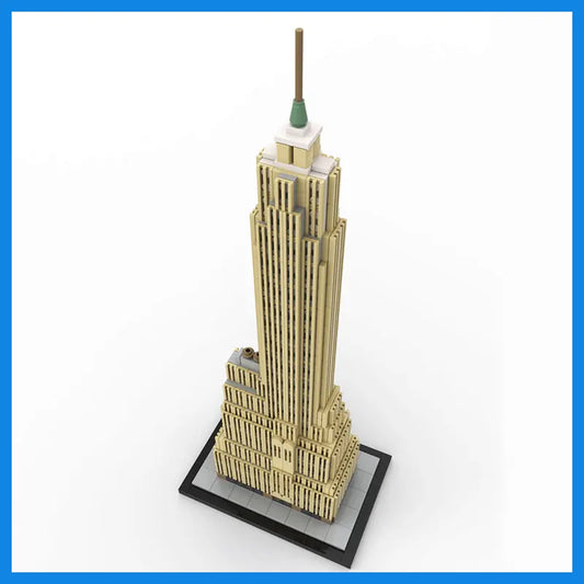 MOC Build Blocks Cities Service Building Skyscraper Modular Architectural Model DIY Bricks Urban Landscape Assemble Toys