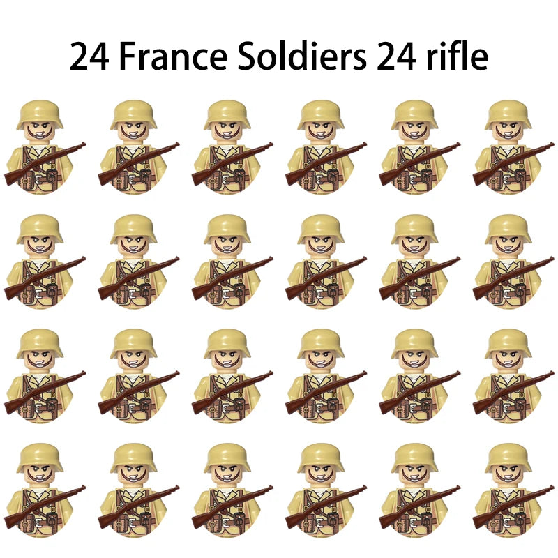Military Building Blocks, Figures, Action Figures, Toys, Mini Dolls, Soldier Characters, Children's Toys, National Army Phalanx - CADA BRICKS®