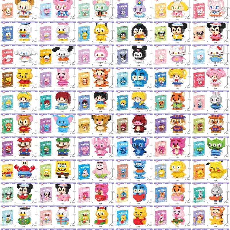 Disney 108 style Stitch LinaBell StellaLou Building Blocks Princess Cartoon Figrues Bricks Children's Assembly Toys Model Gift - CADA BRICKS®