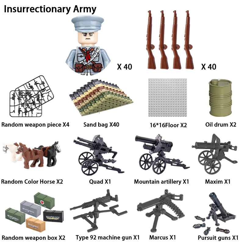 Military Building Blocks, Figures, Action Figures, Toys, Mini Dolls, Soldier Characters, Children's Toys, National Army Phalanx - CADA BRICKS®