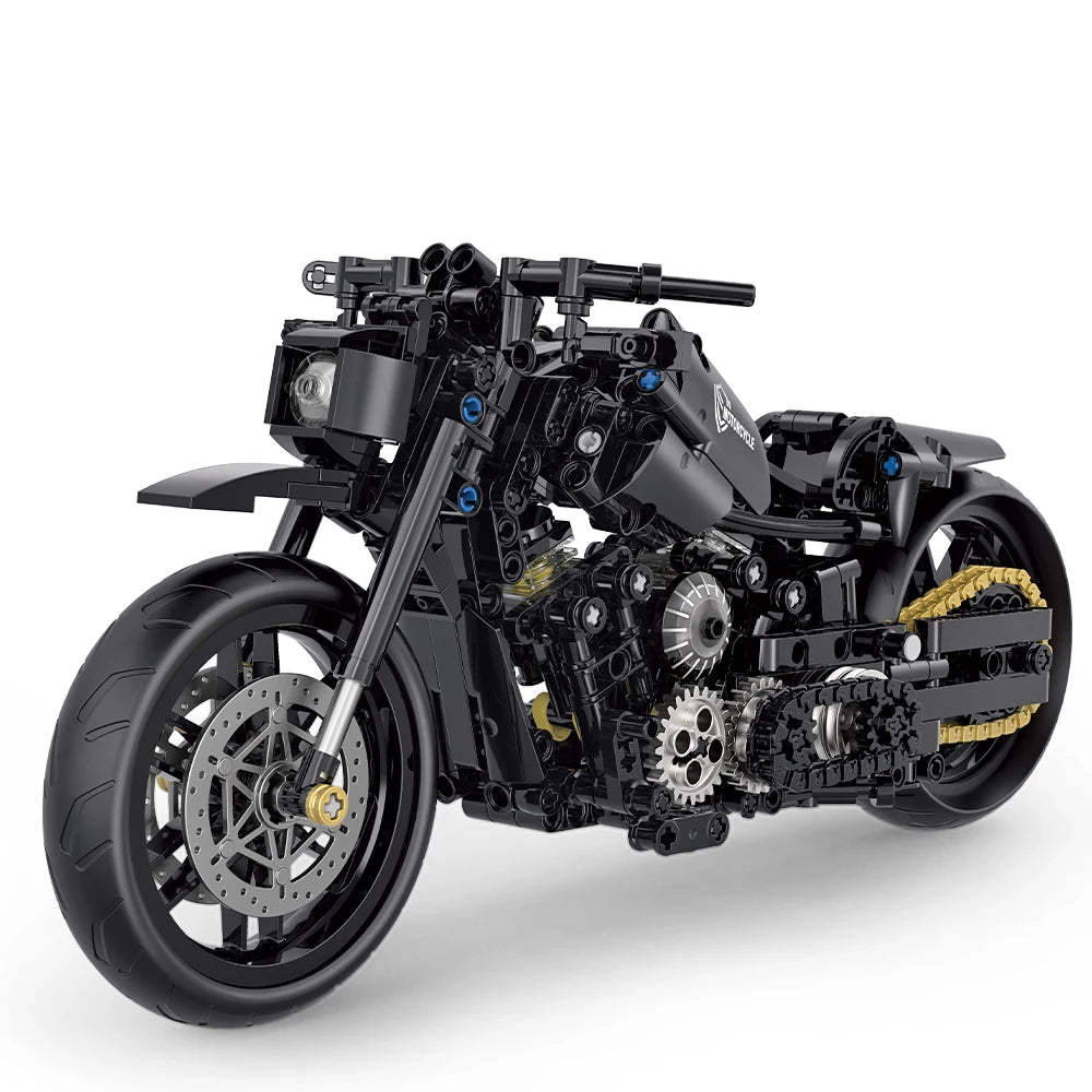 1:8 586 szt. High-tech klasyczny model motocykla klocki budowlane Motor City Racer klocki zabawki dla chłopców prezenty dla dzieci na Halloween