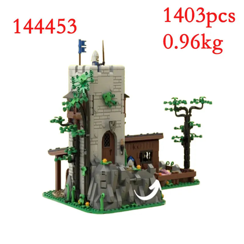 Spot MOC-134494 128617 137009 139581 itp. Średniowieczne domy budowlane Małe elementy konstrukcyjne klocki edukacyjne model zabawki
