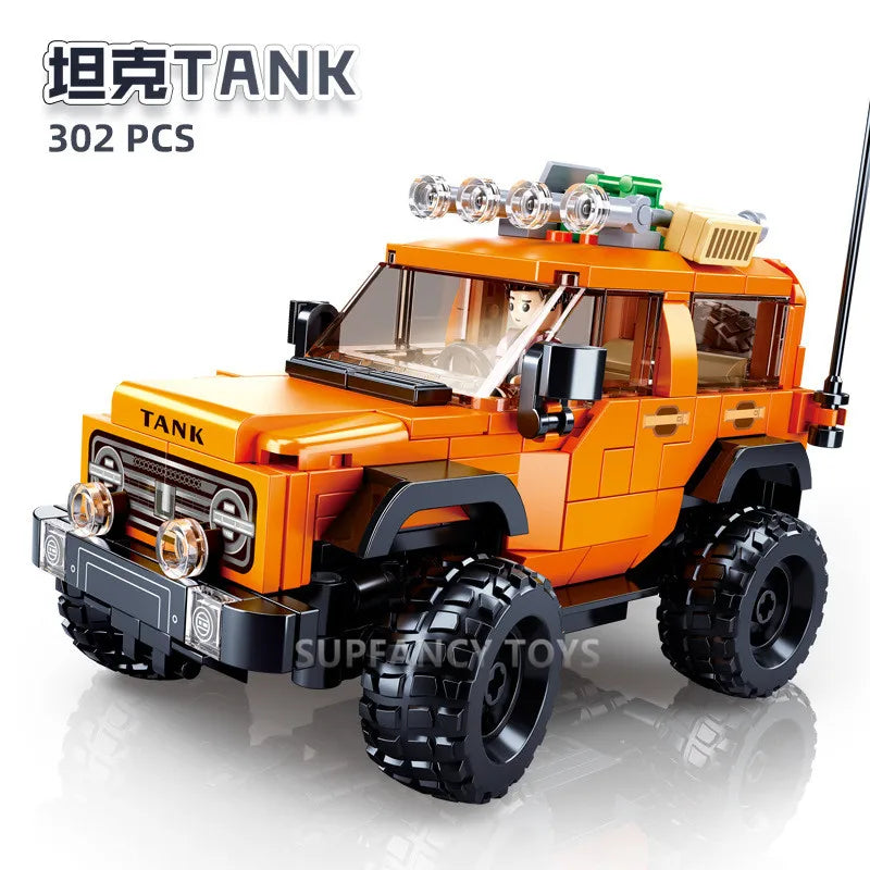 302 SZTUK Sluban Urban Tank Modelbricks pojazd terenowy Figurki Klocki Zabawki Edukacyjne dla Dzieci