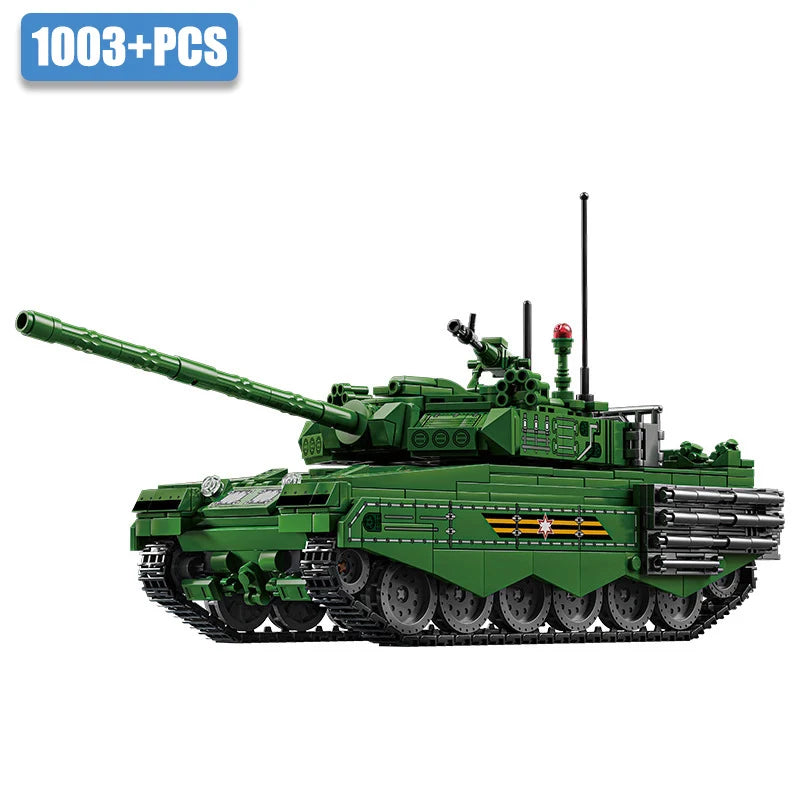 Military WW2 MOC Leopard 2A7 Army Main Battle Tank Soldiers Building Blocks Bricks M1 T90M Tank Set For Children Boys Gifts - CADA BRICKS®