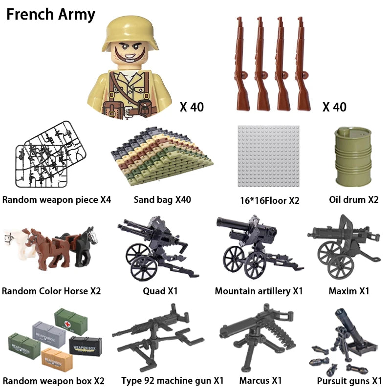 Military Building Blocks, Figures, Action Figures, Toys, Mini Dolls, Soldier Characters, Children's Toys, National Army Phalanx - CADA BRICKS®