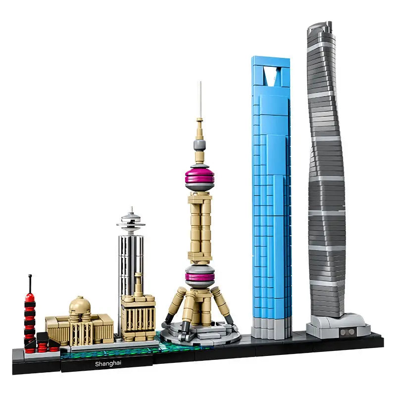 Zestaw architektoniczny San Francisco Nowy Jork Pary Dubaj Panorama miasta Klocki konstrukcyjne Tokio Szanghaj Singapur Klocki konstrukcyjne