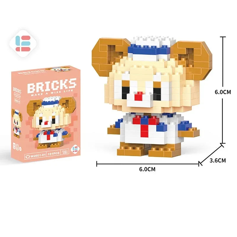 Disney LiLo Stitch Toys Building Blocks Pokeman Pikechu lega Anime Cartoon Character Model Building Blocks Toy for children Gift - CADA BRICKS®
