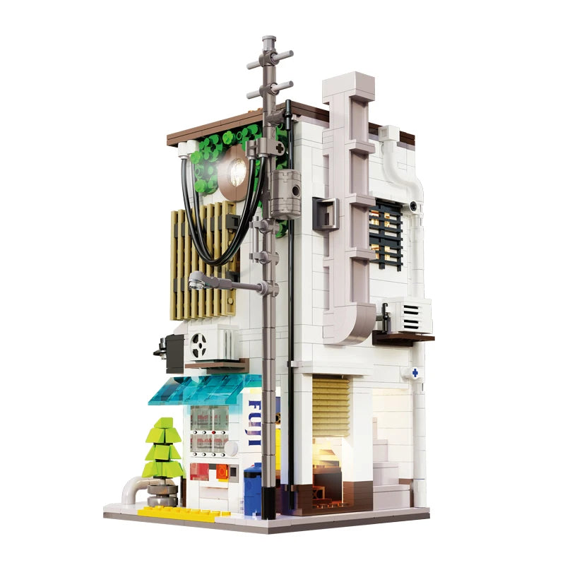 Cada City LED Japanese Steamed Bun House Architecture Building Blocks Friends Shop Figures Bricks Toys cherry blossom Kids Gifts - CADA BRICKS®
