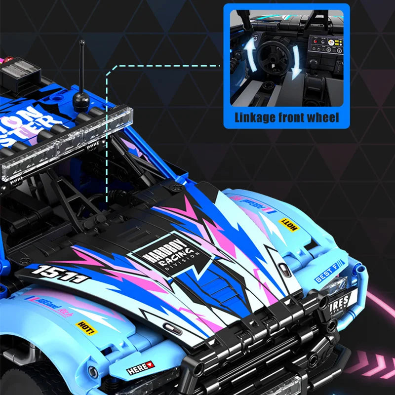 Ekspert techniczny Model samochodu sportowego terenowego Klocki budowlane Miejski mechaniczny super pojazd wyścigowy Klocki MOC Zabawki dla dzieci Prezent