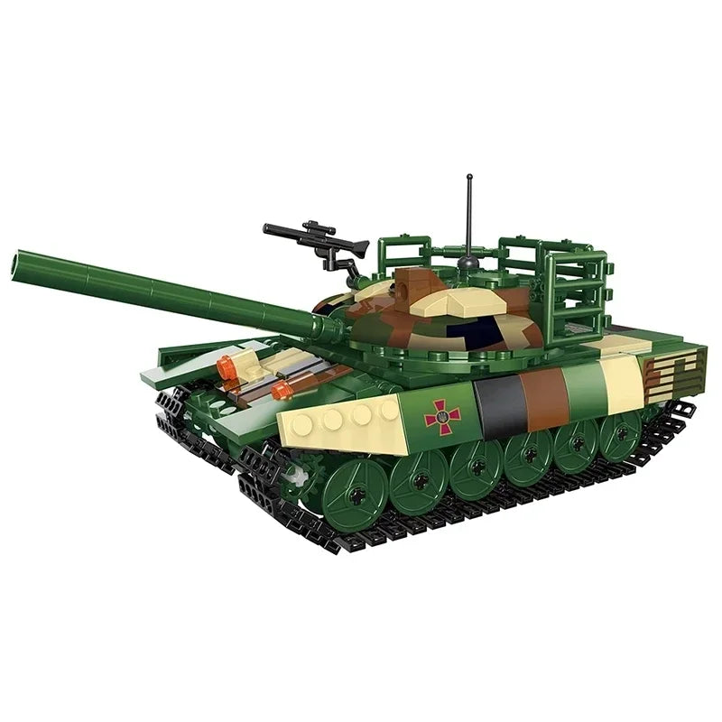 New Military Series Armored Vehicle Transport Truck Building Blocks Leopard Tank Set T64 Tank MOC Bricks Educational Toys