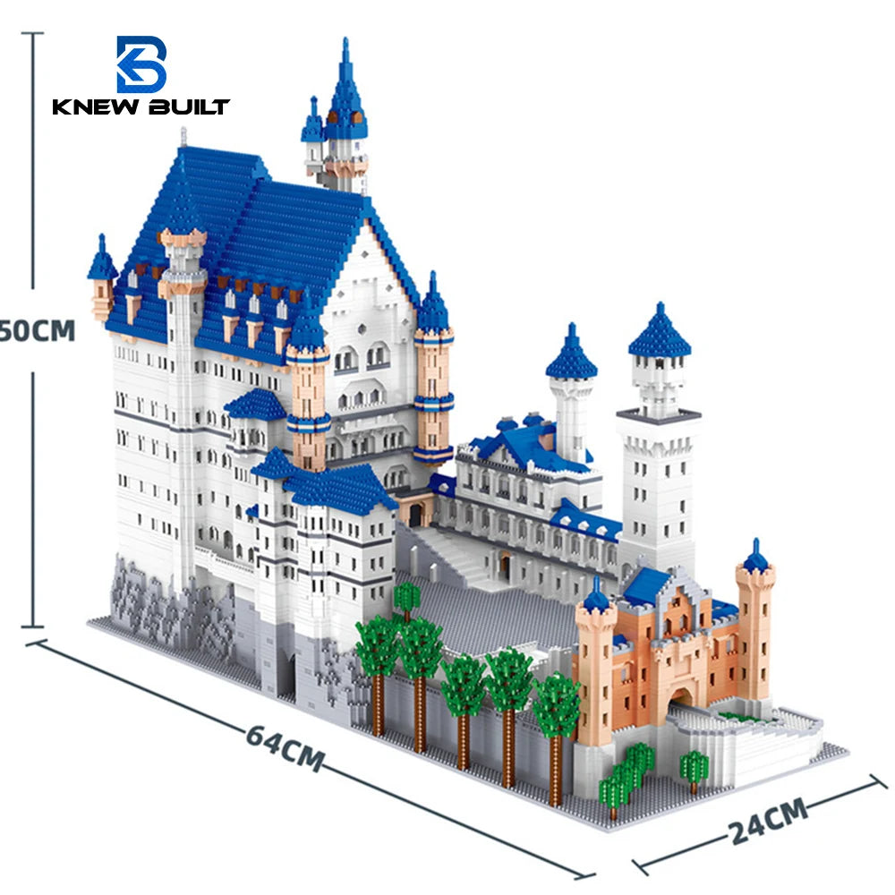 NOWOŚĆ ZBUDOWANY Ogromny nowy zamek z kamienia łabędzia Mikro mini klocki dla dorosłych Ogromne zestawy zabawek architektonicznych do samodzielnego montażu Diamentowe klocki konstrukcyjne