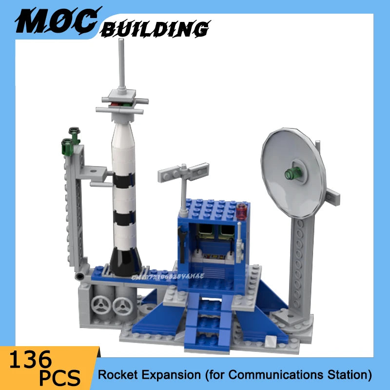 MOC Building Blocks Space Station Series Mobile Launch Control Pod Model Command Supply Base Creative Toys DIY Bricks Xmas Gifts