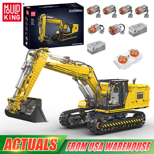 MOULD KING 13112 Technical Car Toys The MOC-2513 APP&RC Motorized Excavator Model Building Blocks Bricks Kids Christmas Gift