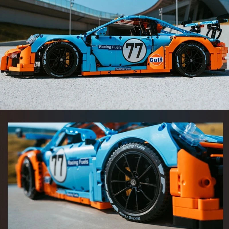 Nowe klasyczne samochody wyścigowe RSR Super Racing Modele samochodów sportowych Klocki Zestawy pojazdów Klocki techniczne Zabawki dla dzieci Prezenty dla dorosłych